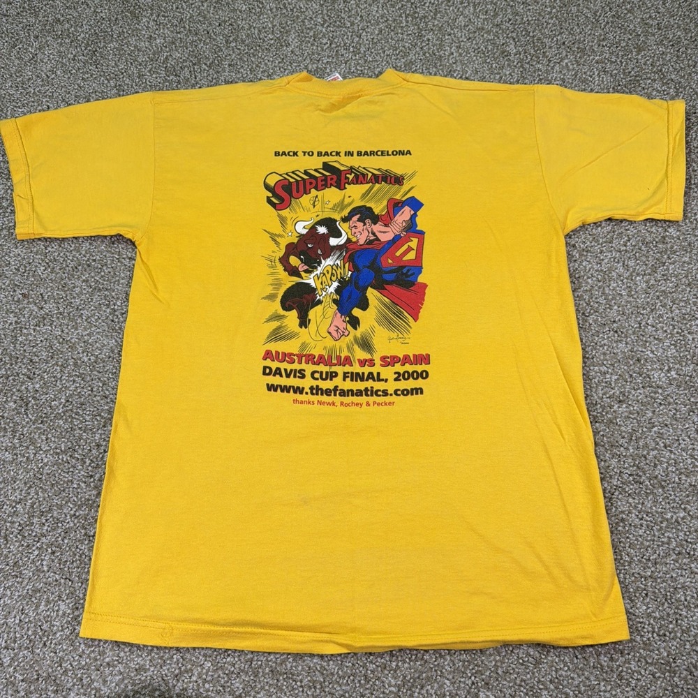 The Davis Cup Australia Vs Spain 2000 Promotion Shirt Superman Size Large